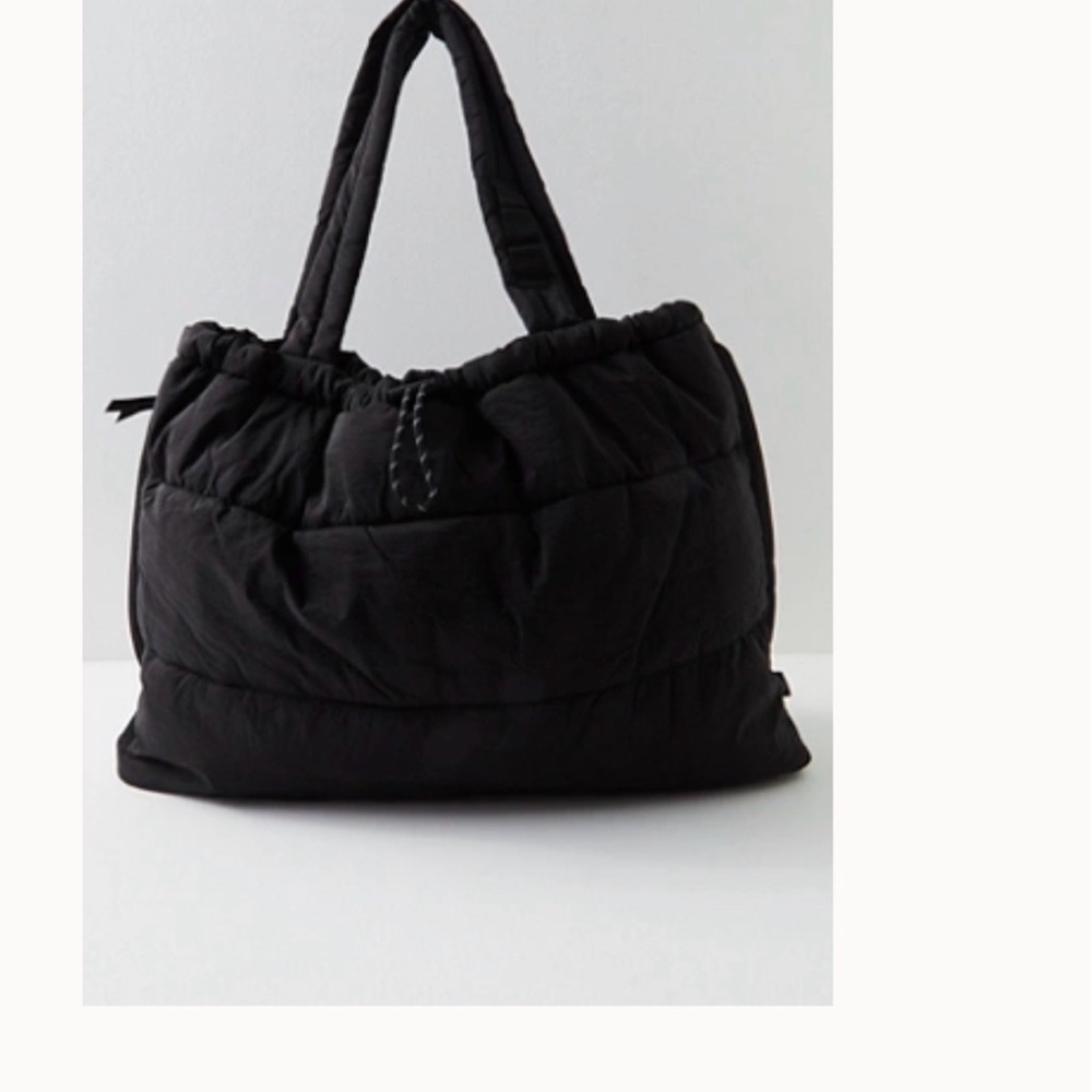 Free People Black Quilted Tote